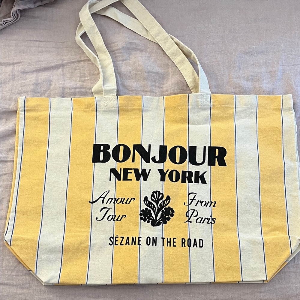 Sezane Canvas Tote Bag